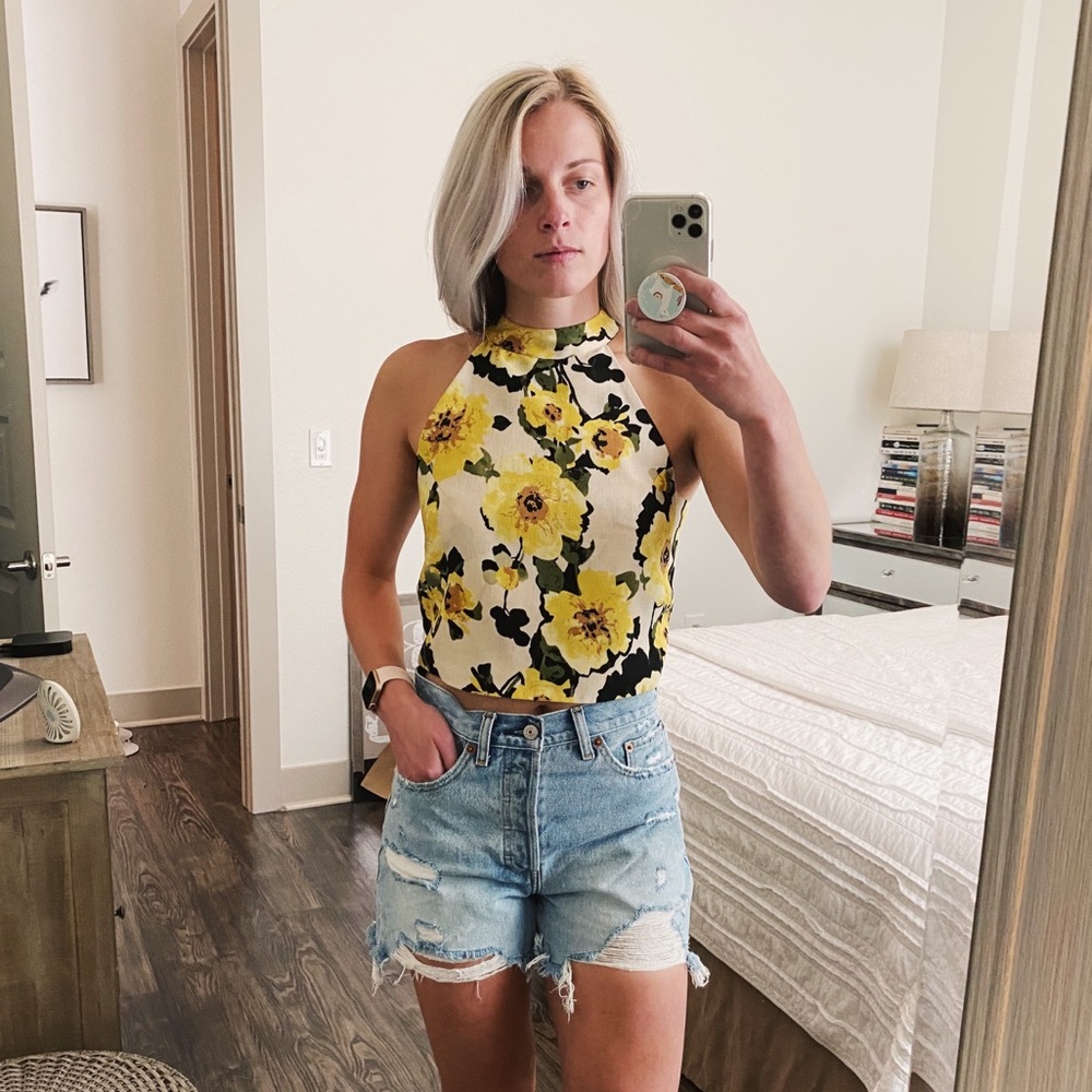 J.O.A. Halter Crop Top